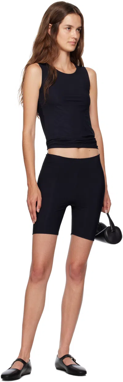 Jil Sander Black Jersey Shorts In 001 Black