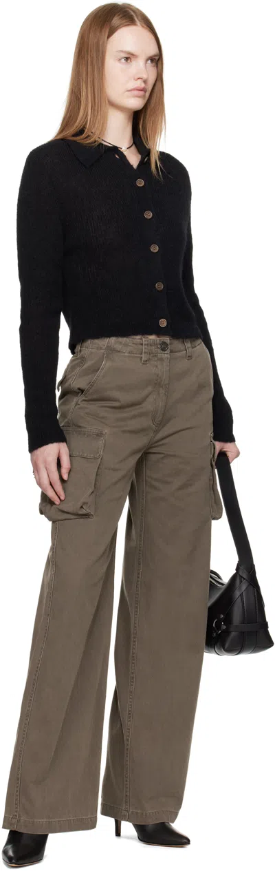 Our Legacy Cropped Top With Classic Collar And Button-down Front In Black