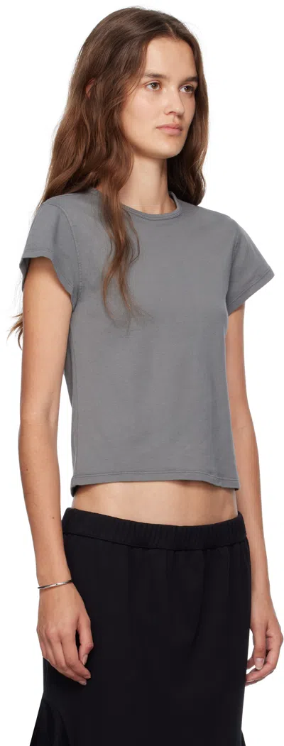 Gimaguas Manna Open-back Raw-edge Top In Gray