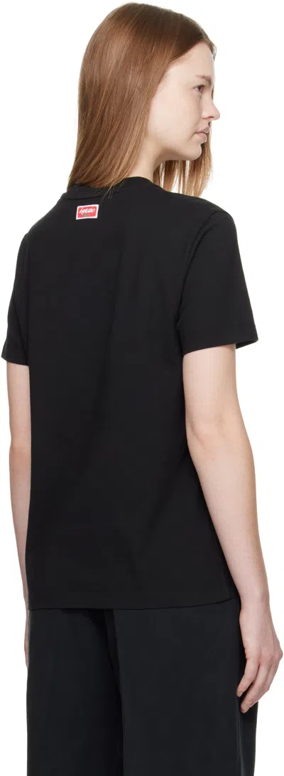 Kenzo Futura Graphic Print Boke Flower T-shirt In Black