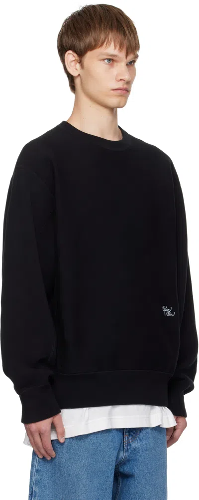 Calvin Klein Black Milano Knit Sweater In Black