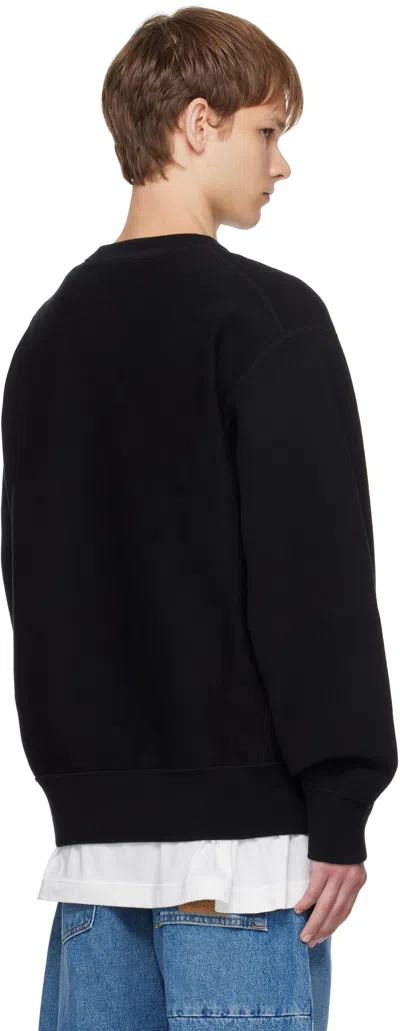 Calvin Klein Black Milano Knit Sweater In Black