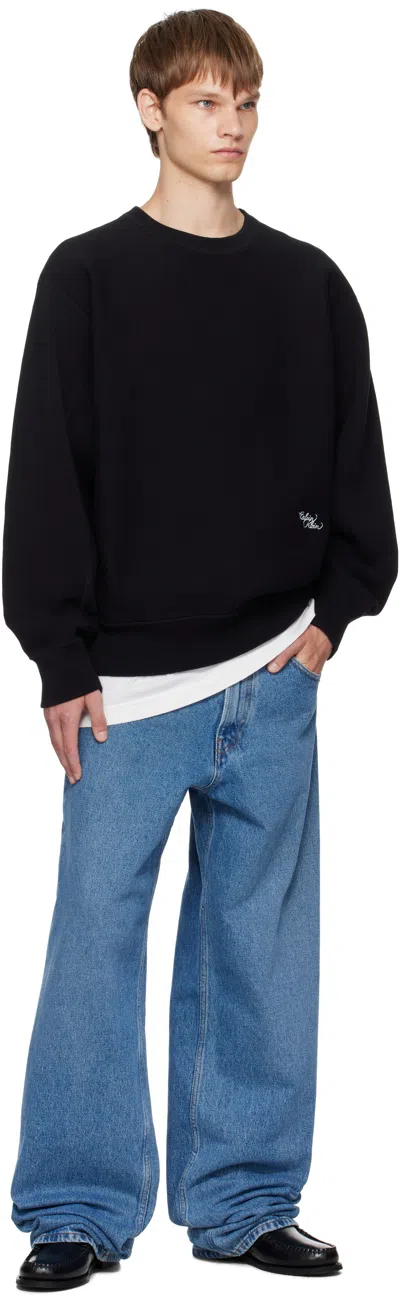 Calvin Klein Black Milano Knit Sweater In Black