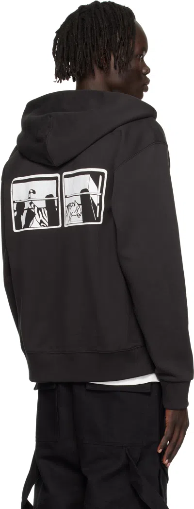 Kenzo Black  Paris ' City' Full-zip Hoodie In Black