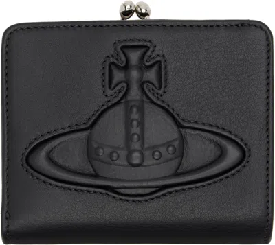 Vivienne Westwood Black Logo Bifold Wallet In Black