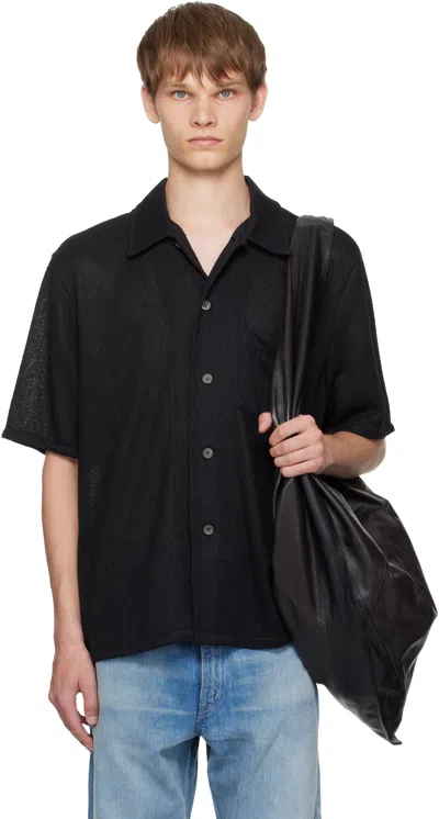 Our Legacy Black Boucle Box Shirt In Brown