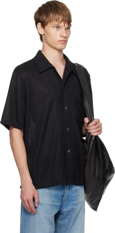 Our Legacy Black Boucle Box Shirt In Brown