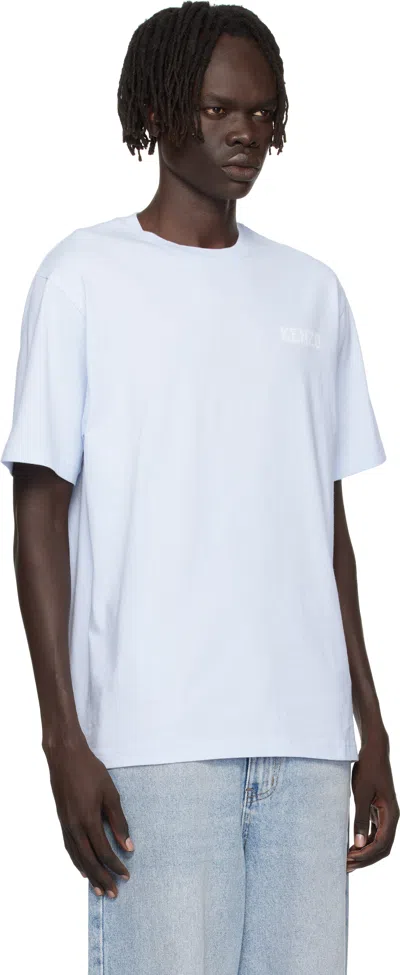 Kenzo Blue  Paris ' City' T-shirt In White