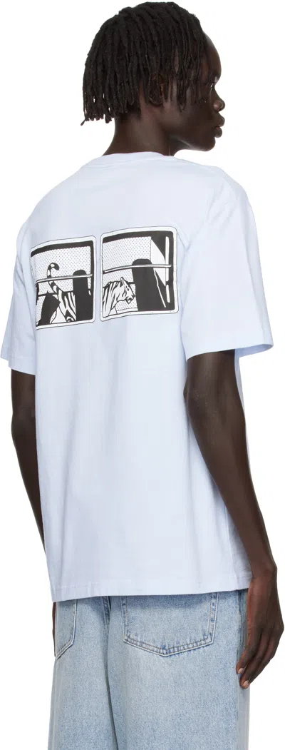 Kenzo Blue  Paris ' City' T-shirt In White