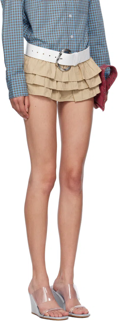 Gimaguas Cappuccino Cotton Jardin Pant-skirt In Brown