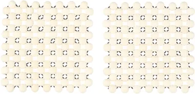 Pien Studios Beige Small Natural Coaster Set In Black