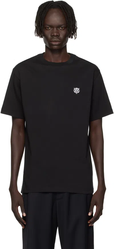 Kenzo Men's Gots Happy Tiger Embroidered Slim Polo In Black