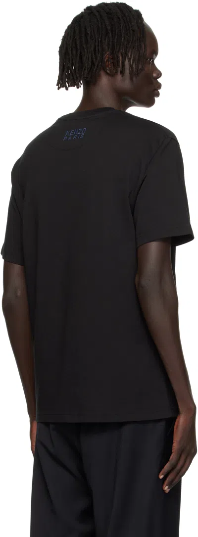 Kenzo Men's Gots Happy Tiger Embroidered Slim Polo In Black