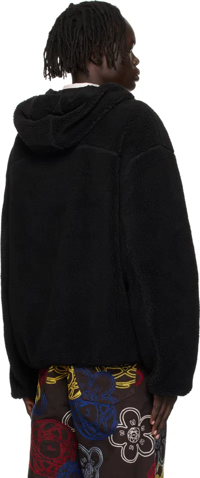 Kenzo Boke Flower 2.0 Zip-up Fleece Hoodie In Black