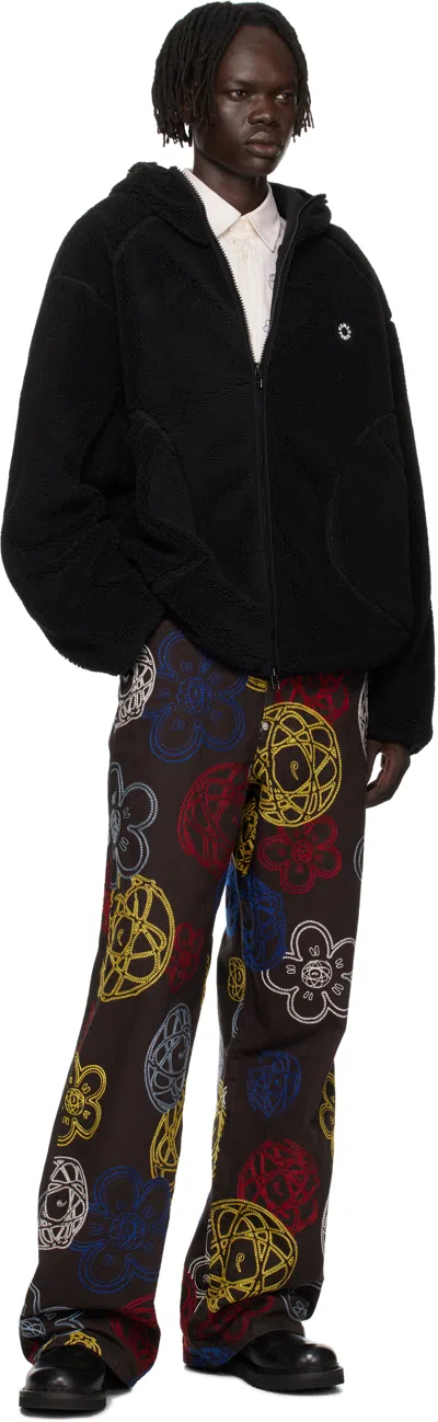 Kenzo Boke Flower 2.0 Zip-up Fleece Hoodie In Black