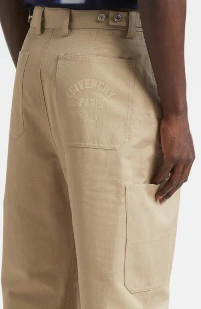 Givenchy Logo-patch Cargo Trousers In Neutral