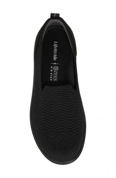 Lifestride Women's Boulevard Washable Round Toe Slip Ons In Black