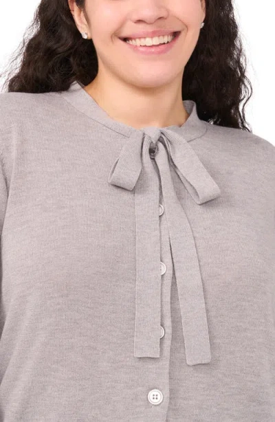 Cece Women's Tie Neck Cardigan Sweater In Gray