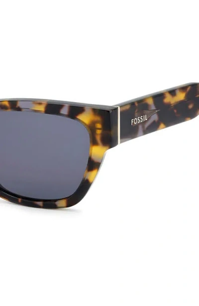 Fossil 55mm Rectangular Sunglasses In Black