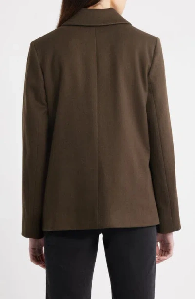 Fleurette Dylan Wool Barn Jacket In Brown