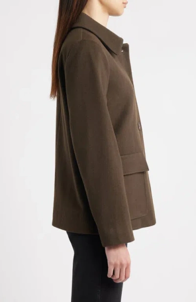 Fleurette Dylan Wool Barn Jacket In Brown