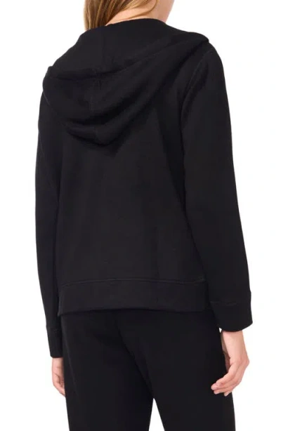 Vince Camuto Womens Pocket Knit Zip Hoodie In Black