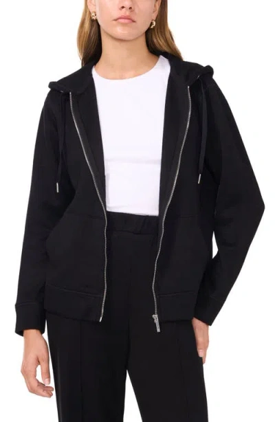 Vince Camuto Womens Pocket Knit Zip Hoodie In Black