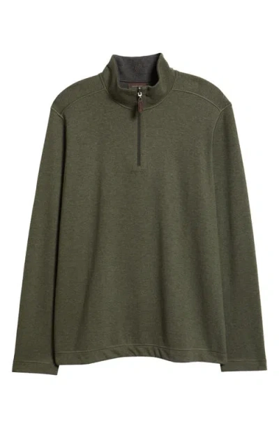 Johnston & Murphy Icon Reversible Quarter Zip In Green