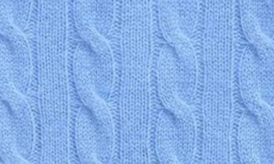 Polo Ralph Lauren Cable Knit Crewneck Sweater With Ribbed Trim In New Litch Blue