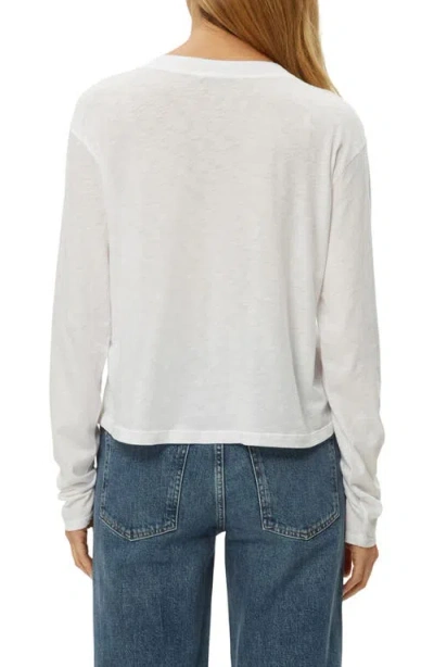 Michael Stars Brea V-neck Supima Cotton Top In White