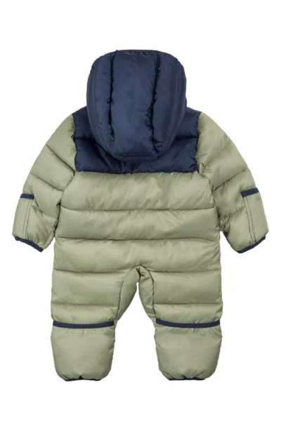 Miles The Label Colorblock Quilted Water Repellent Bunting In Green