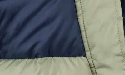 Miles The Label Colorblock Quilted Water Repellent Bunting In Green