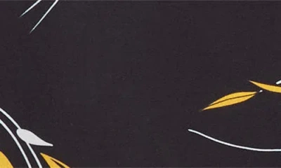 Amiri Men Black Bowling Shirt With Cuban Collar And All-over Floral Motif In Viscose Man In Black