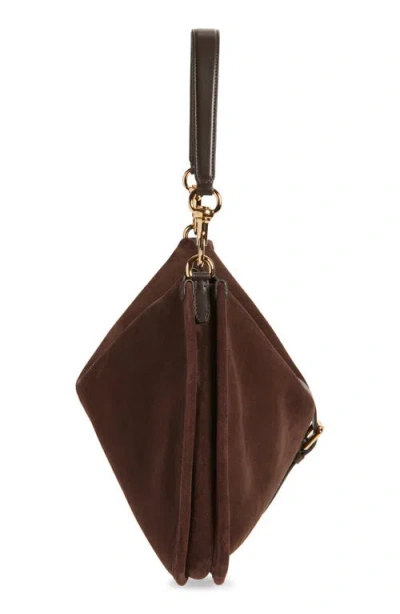 Etro Suede Shoulder Bag In Brown