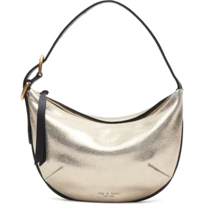 Rag & Bone Small Mercer Leather Hobo Bag In Gold