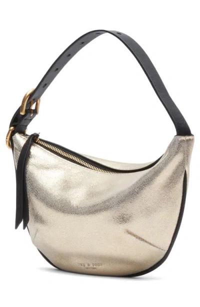 Rag & Bone Small Mercer Leather Hobo Bag In Gold