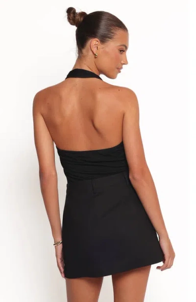 Petal And Pup Petal & Pup Brielle Cotton & Linen Miniskort In Black