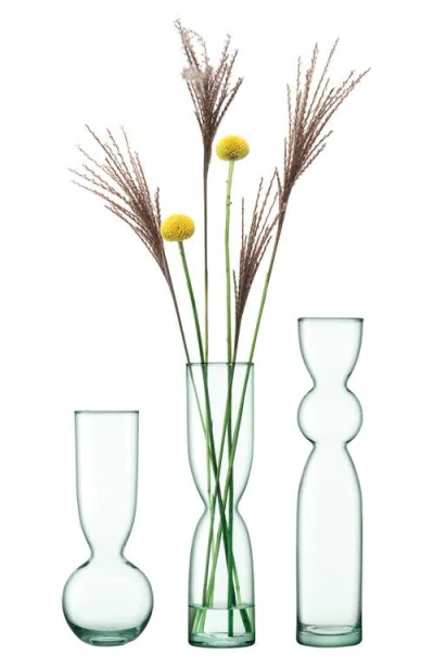 Lsa Canopy Set Of 3 Vases In Green