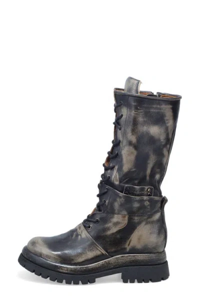 As98 A.s.98 Donovan Distressed Leather Boot In Gray