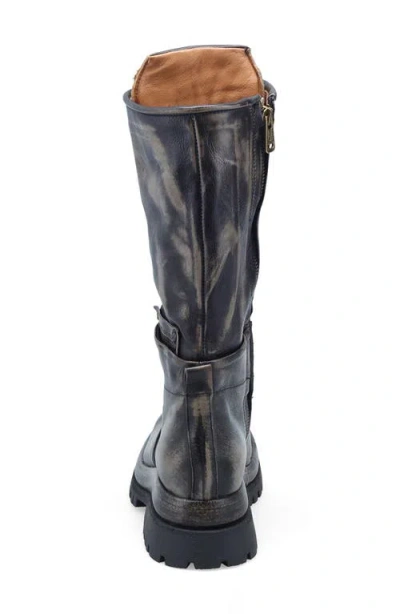 As98 A.s.98 Donovan Distressed Leather Boot In Gray