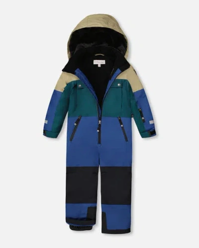 Deux Par Deux One-piece Teknik Snowsuit Colorblocked In Multi