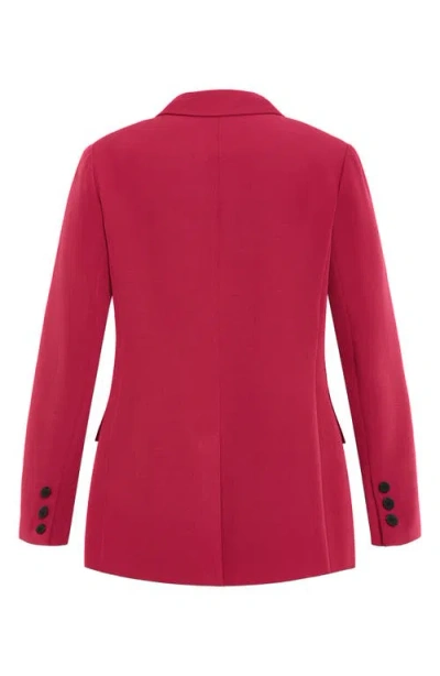 City Chic Alexis Oversize Double Breasted Blazer In Pink