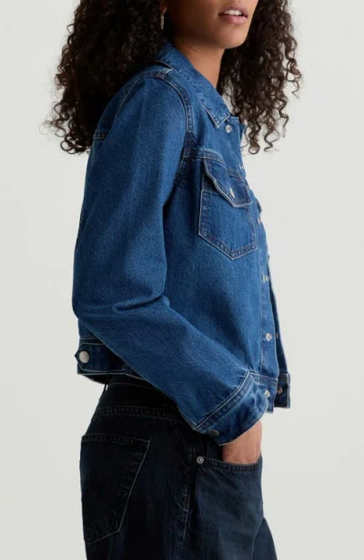 Ag Molly Trucker Jacket In Denali In Blue