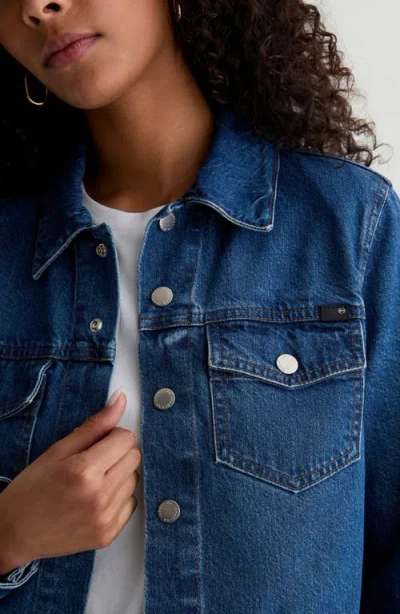 Ag Molly Trucker Jacket In Denali In Blue
