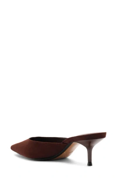 Schutz Julie Kitten Heel Mules Chestnut Brown In Brown