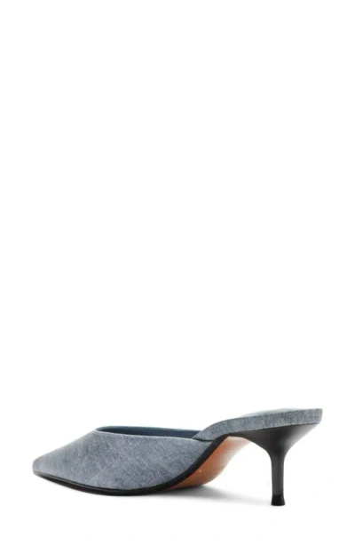Schutz Julie Kitten Heel Mules Infinite Blue In Blue