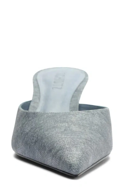 Schutz Julie Kitten Heel Mules Infinite Blue In Blue