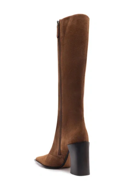 Schutz Raffaela Up Knee-high Boot In Pecan Brown, Women's At Urban Outfitters In Brown