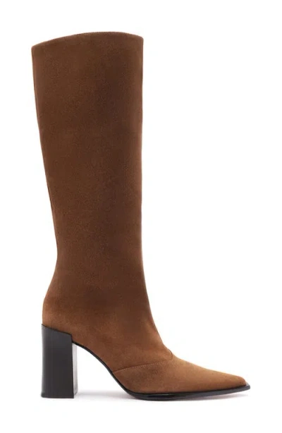 Schutz Raffaela Up Knee-high Boot In Pecan Brown, Women's At Urban Outfitters In Brown