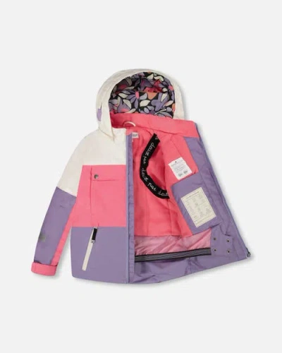 Deux Par Deux Two-piece Teknik Snowsuit Retro Flower In Multi